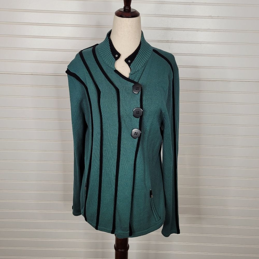 Jamie Sadock Green & Black Sweater